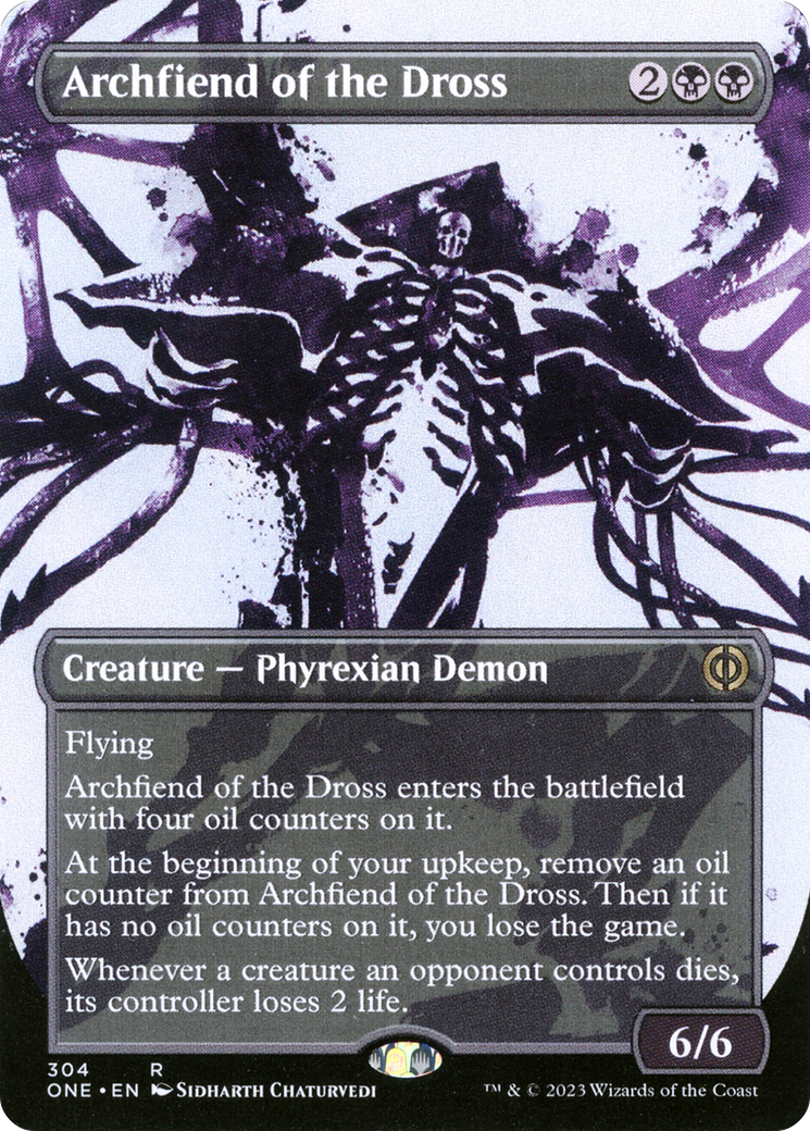 Archfiend of the Dross (Borderless Ichor) [Phyrexia: All Will Be One] | Exor Games New Glasgow