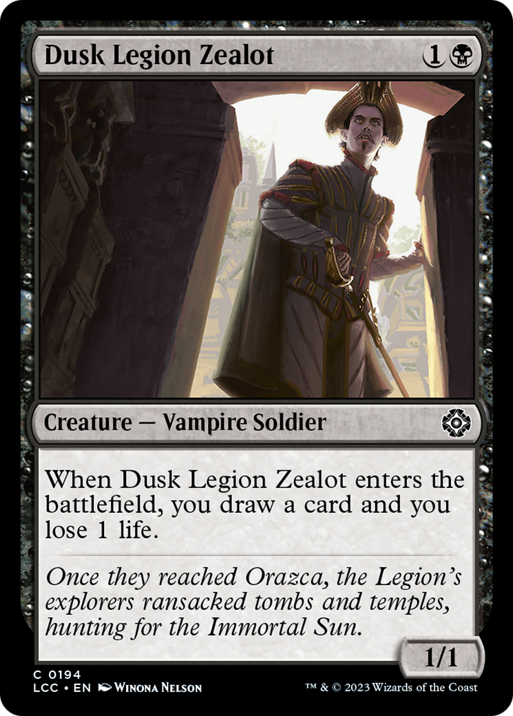 Dusk Legion Zealot [The Lost Caverns of Ixalan Commander] | Exor Games New Glasgow