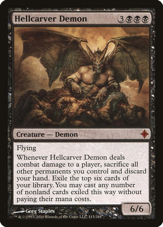 Hellcarver Demon [Rise of the Eldrazi] | Exor Games New Glasgow