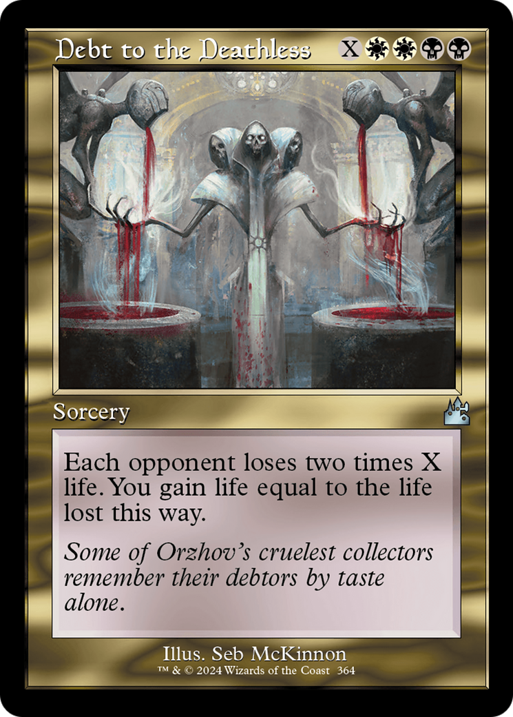 Debt to the Deathless (Retro Frame) [Ravnica Remastered] | Exor Games New Glasgow