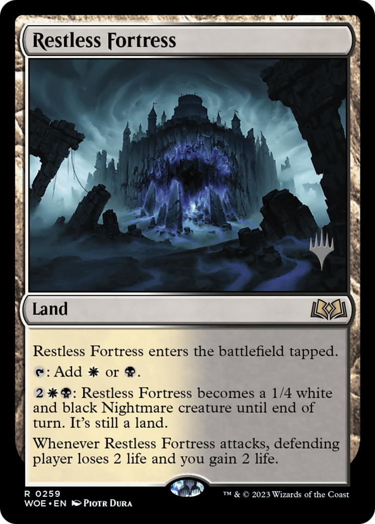 Restless Fortress (Promo Pack) [Wilds of Eldraine Promos] | Exor Games New Glasgow