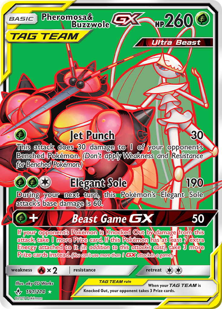 Pheromosa & Buzzwole GX (191/214) [Sun & Moon: Unbroken Bonds] | Exor Games New Glasgow