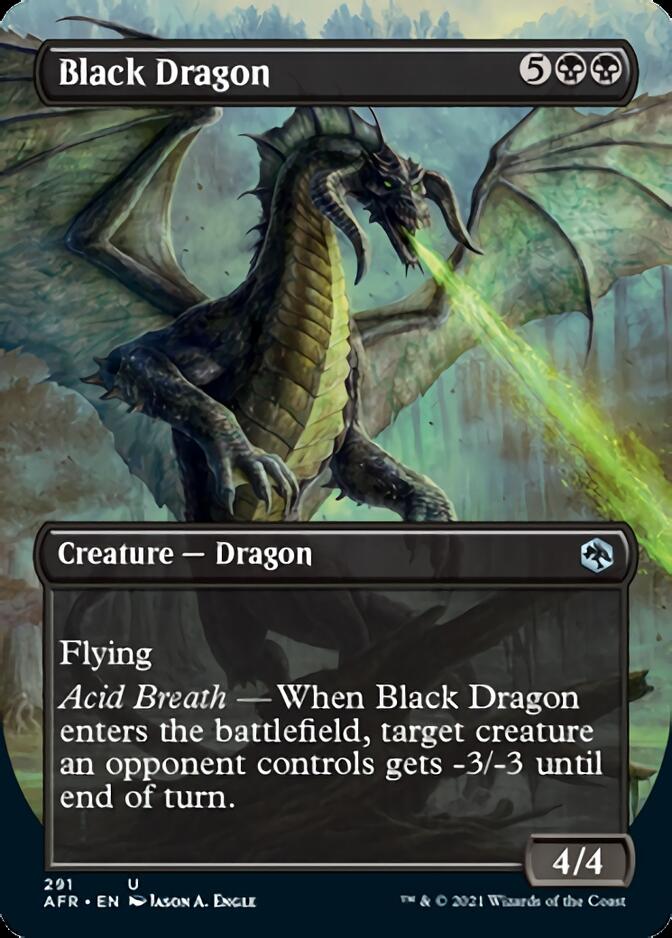 Black Dragon (Borderless Alternate Art) [Dungeons & Dragons: Adventures in the Forgotten Realms] | Exor Games New Glasgow