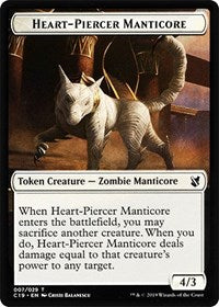 Heart-Piercer Manticore // Dragon Double-sided Token [Commander 2019 Tokens] | Exor Games New Glasgow