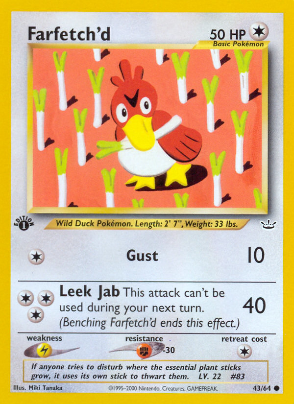 Farfetch'd (43/64) [Neo Revelation 1st Edition] | Exor Games New Glasgow