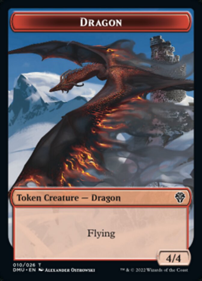 Bird (002) // Dragon Double-sided Token [Dominaria United Tokens] | Exor Games New Glasgow