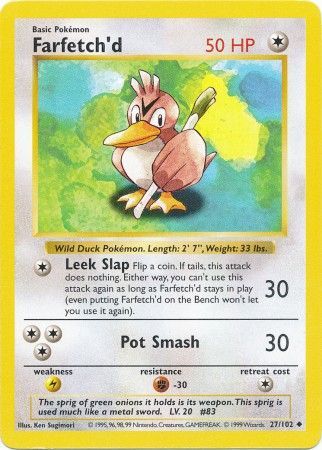 Farfetch'd (27/102) [Base Set Shadowless Unlimited] | Exor Games New Glasgow