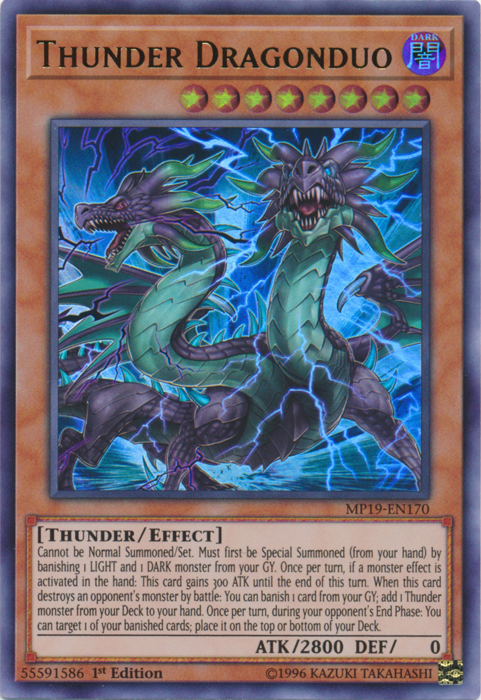 Thunder Dragonduo [MP19-EN170] Ultra Rare | Exor Games New Glasgow