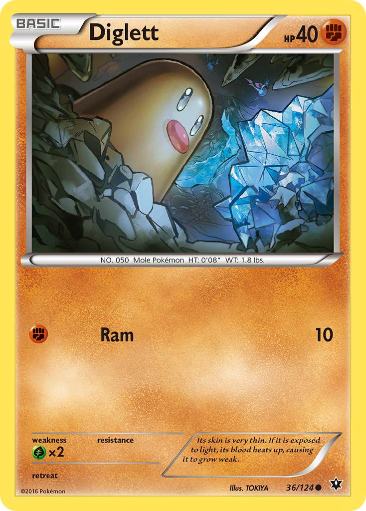 Diglett (36/124) [XY: Fates Collide] | Exor Games New Glasgow