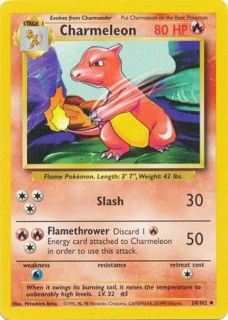 Charmeleon (24/102) [Base Set Unlimited] | Exor Games New Glasgow