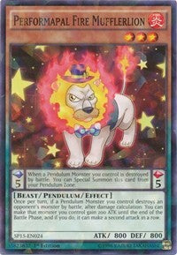 Performapal Fire Mufflerlion [SP15-EN024] Shatterfoil Rare | Exor Games New Glasgow