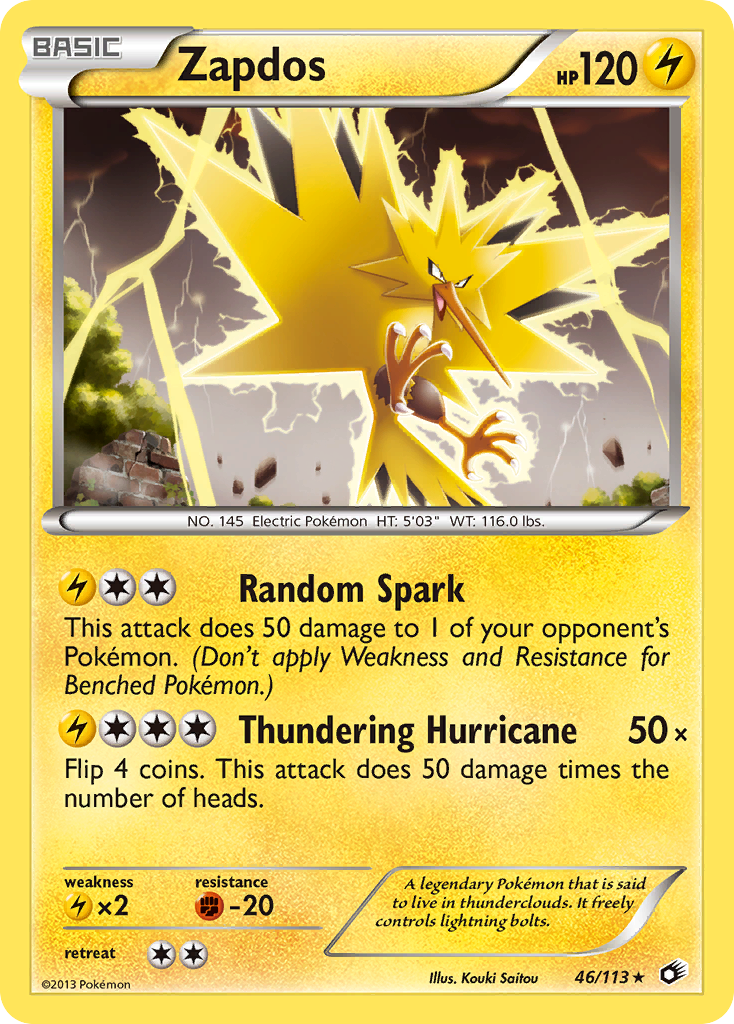 Zapdos (46/113) [Black & White: Legendary Treasures] | Exor Games New Glasgow