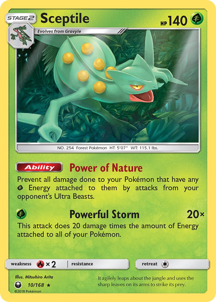 Sceptile (10/168) (Theme Deck Exclusive) [Sun & Moon: Celestial Storm] | Exor Games New Glasgow