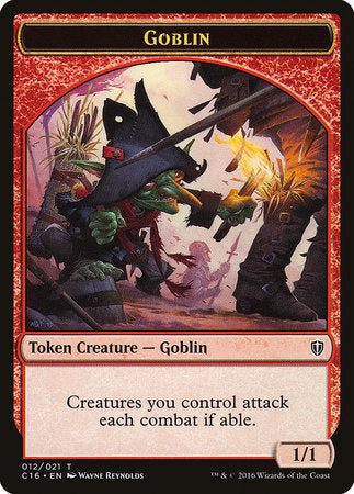 Goblin // Zombie Double-sided Token [Commander 2016 Tokens] | Exor Games New Glasgow