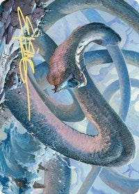 Koma, Cosmos Serpent 1 Art Card (Gold-Stamped Signature) [Kaldheim: Art Series] | Exor Games New Glasgow