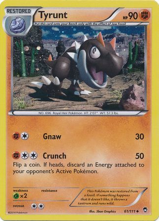 Tyrunt (61/111) (Cosmos Holo) [XY: Furious Fists] | Exor Games New Glasgow