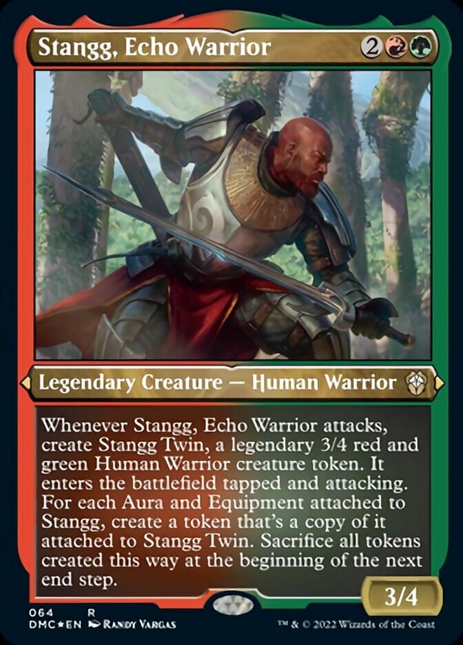 Stangg, Echo Warrior (Foil Etched) [Dominaria United Commander] | Exor Games New Glasgow