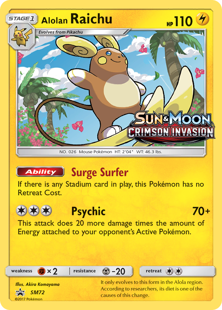 Alolan Raichu (SM72) (Prerelease Promo) [Sun & Moon: Black Star Promos] | Exor Games New Glasgow