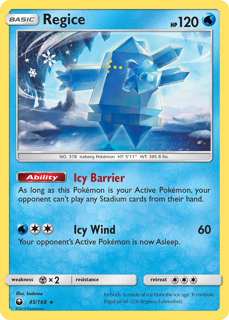 Regice (45/168) [Sun & Moon: Celestial Storm] | Exor Games New Glasgow