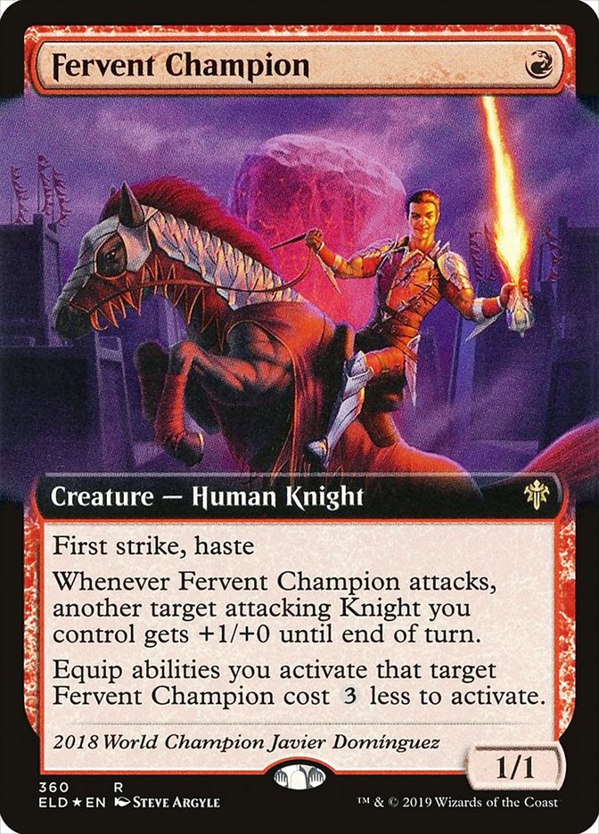 Fervent Champion (Extended Art) [Throne of Eldraine] | Exor Games New Glasgow