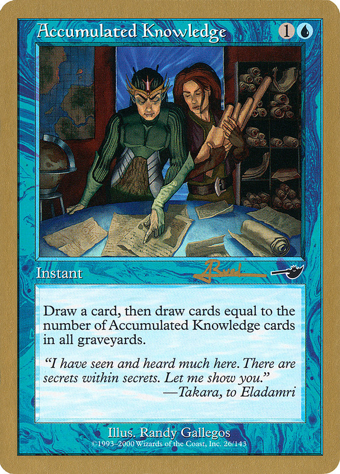 Accumulated Knowledge (Antoine Ruel) [World Championship Decks 2001] | Exor Games New Glasgow