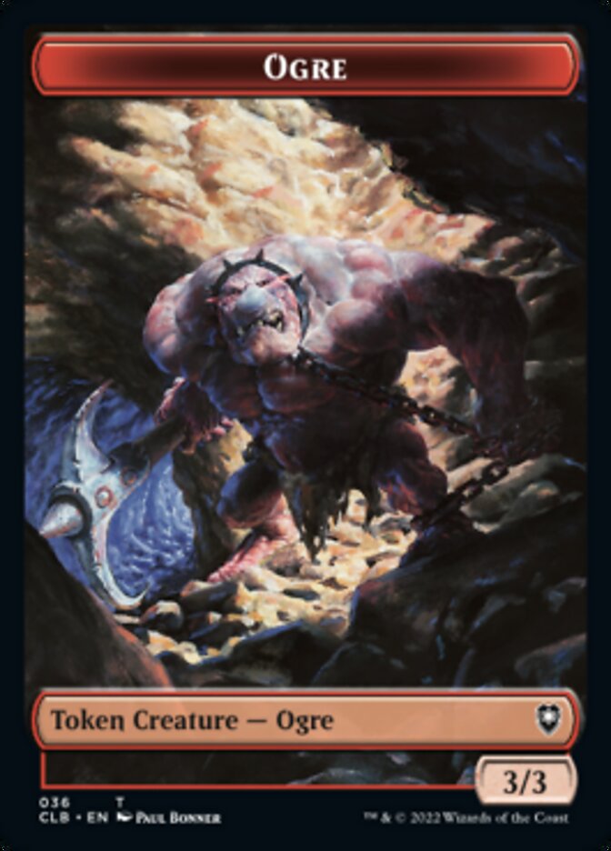 Boar // Ogre Double-sided Token [Commander Legends: Battle for Baldur's Gate Tokens] | Exor Games New Glasgow