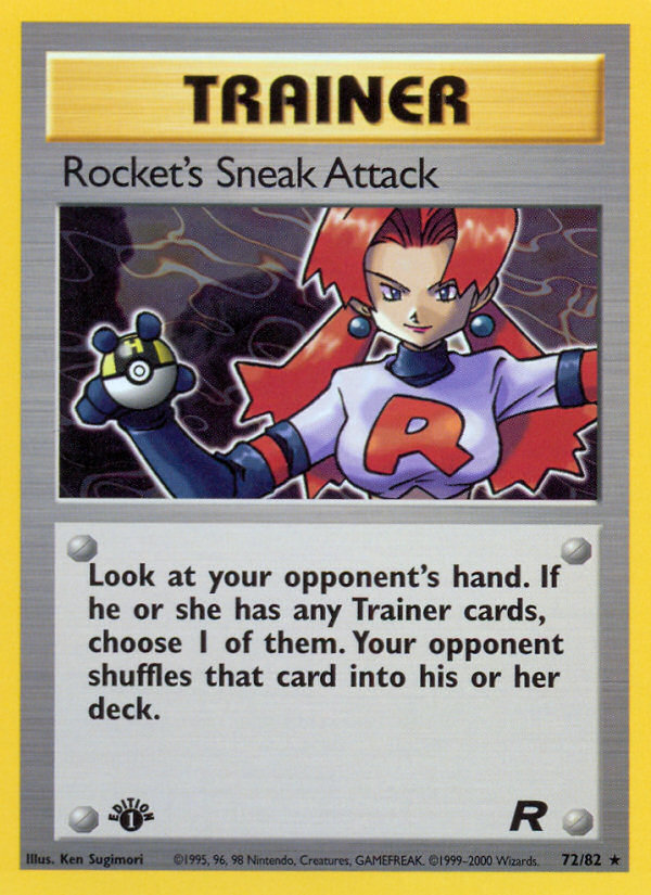 Rocket's Sneak Attack (72/82) [Team Rocket 1st Edition] | Exor Games New Glasgow