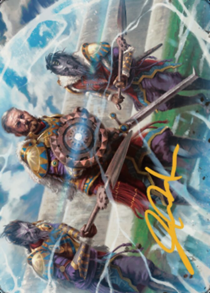 Argivian Phalanx Art Card (Gold-Stamped Signature) [Dominaria United Art Series] | Exor Games New Glasgow