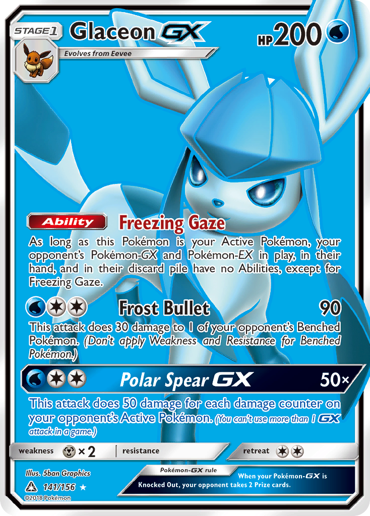 Glaceon GX (141/156) [Sun & Moon: Ultra Prism] | Exor Games New Glasgow