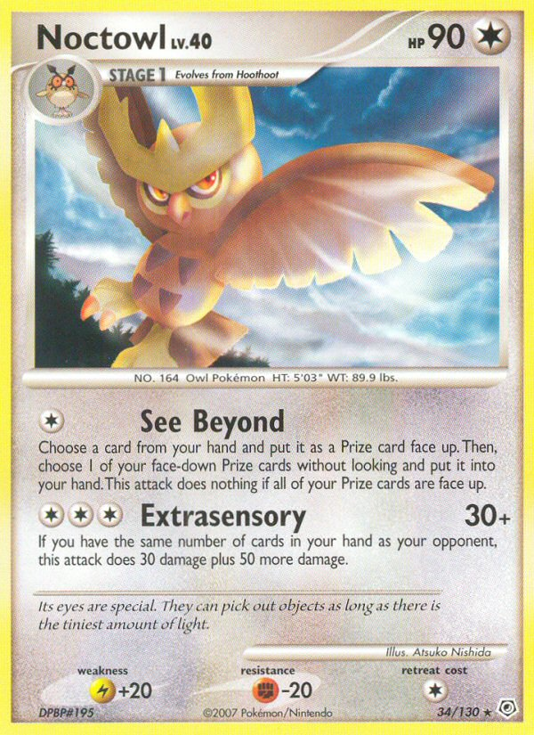 Noctowl (34/130) [Diamond & Pearl: Base Set] | Exor Games New Glasgow