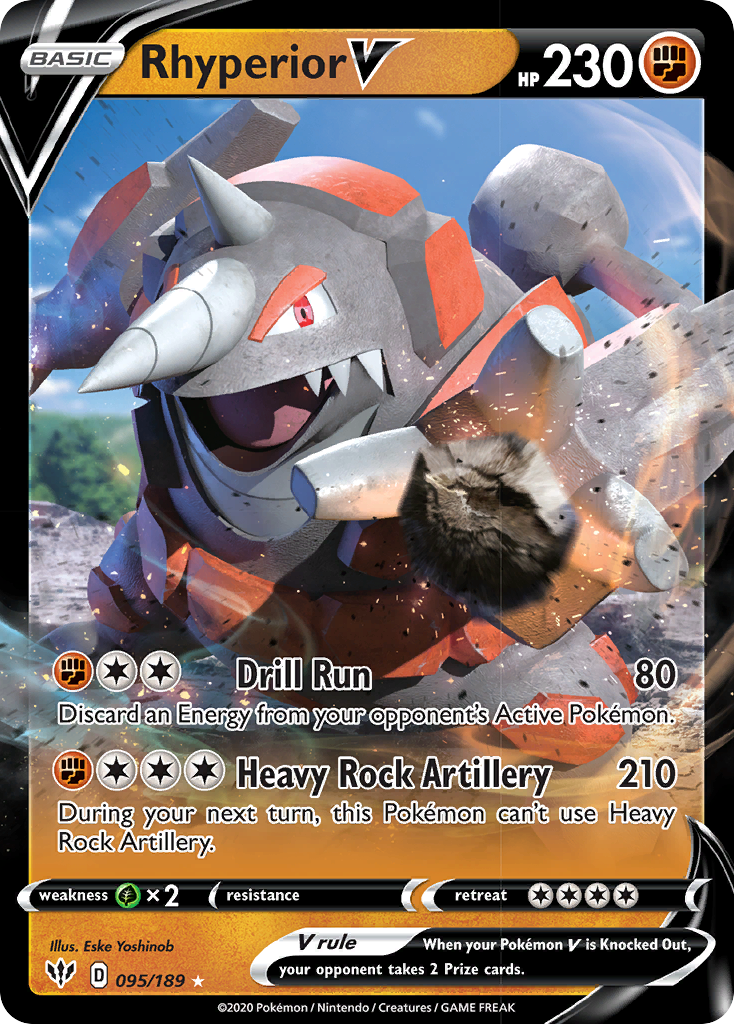 Rhyperior V (095/189) [Sword & Shield: Darkness Ablaze] | Exor Games New Glasgow