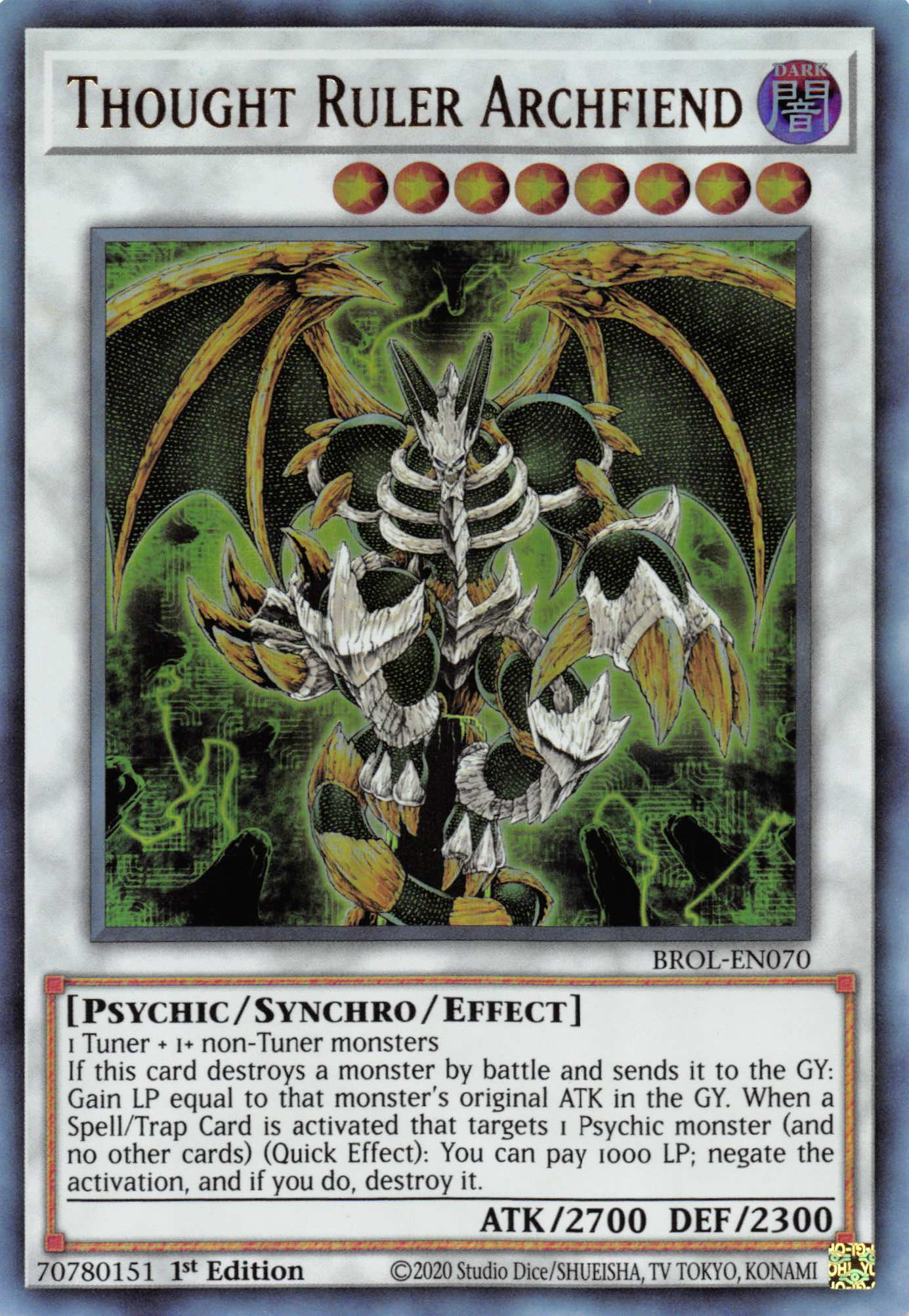 Thought Ruler Archfiend [BROL-EN070] Ultra Rare | Exor Games New Glasgow