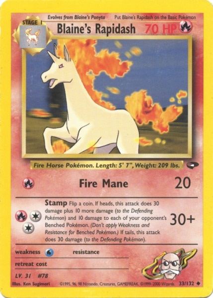 Blaine's Rapidash (33/132) [Gym Challenge Unlimited] | Exor Games New Glasgow