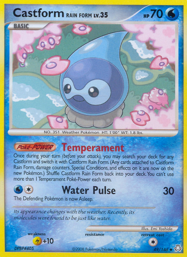 Castform Rain Form (49/146) [Diamond & Pearl: Legends Awakened] | Exor Games New Glasgow