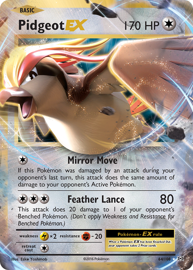 Pidgeot EX (64/108) [XY: Evolutions] | Exor Games New Glasgow