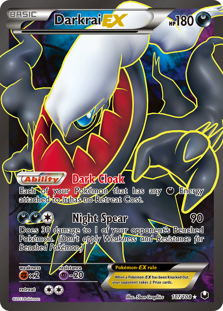 Darkrai EX (107/108) [Black & White: Dark Explorers] | Exor Games New Glasgow