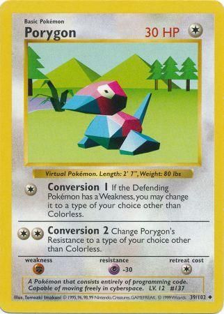 Porygon (39/102) [Base Set Shadowless Unlimited] | Exor Games New Glasgow