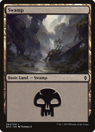 Swamp (264) [Battle for Zendikar] | Exor Games New Glasgow