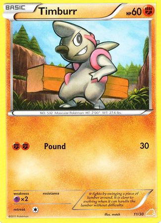 Timburr (11/30) [Black & White: Trainer Kit - Excadrill] | Exor Games New Glasgow