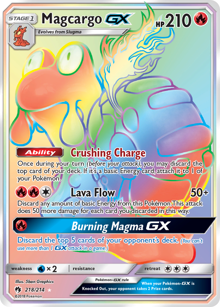 Magcargo GX (218/214) [Sun & Moon: Lost Thunder] | Exor Games New Glasgow