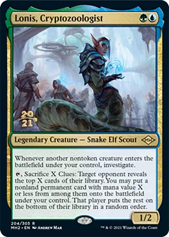 Lonis, Cryptozoologist [Modern Horizons 2 Prerelease Promos] | Exor Games New Glasgow