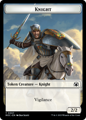 Knight (7) // Spirit (14) Double-Sided Token [March of the Machine Commander Tokens] | Exor Games New Glasgow