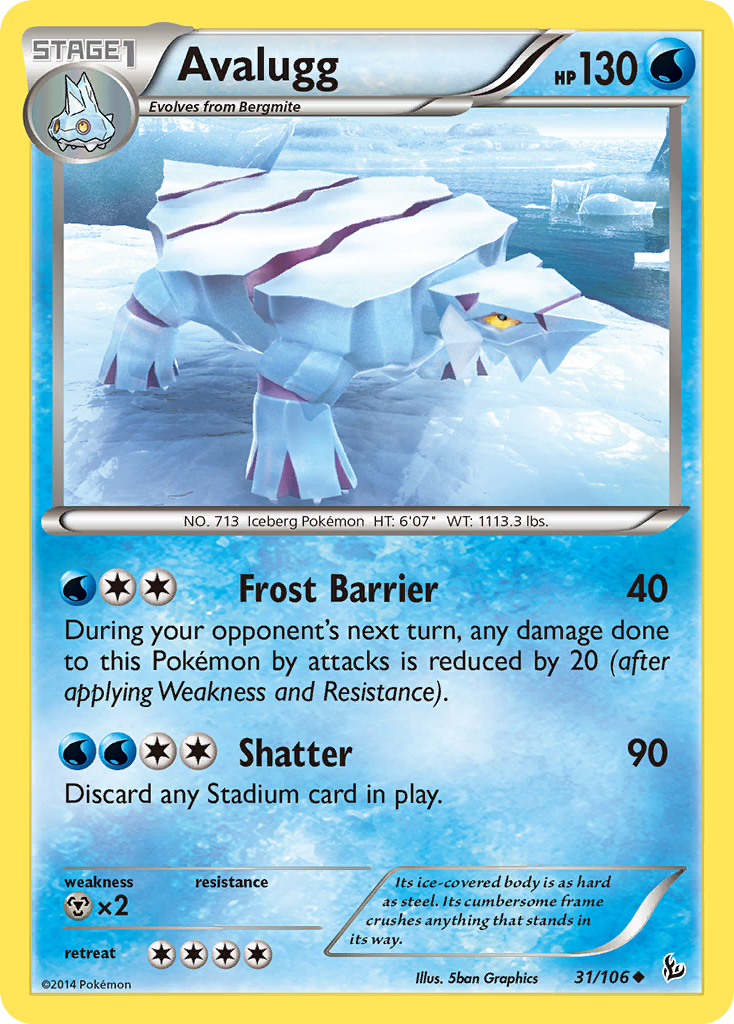 Avalugg (31/106) [XY: Flashfire] | Exor Games New Glasgow