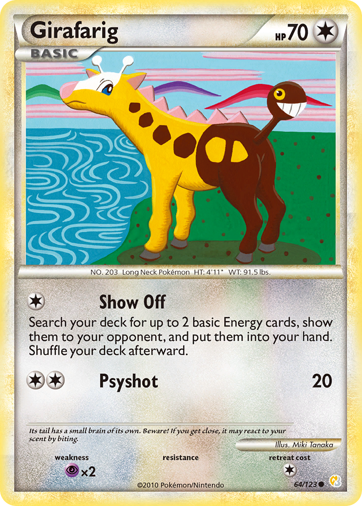 Girafarig (64/123) [HeartGold & SoulSilver: Base Set] | Exor Games New Glasgow