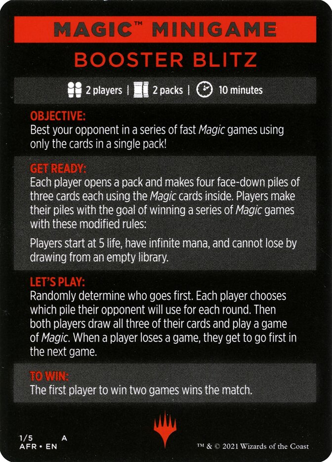 Booster Blitz (Magic Minigame) [Dungeons & Dragons: Adventures in the Forgotten Realms Minigame] | Exor Games New Glasgow