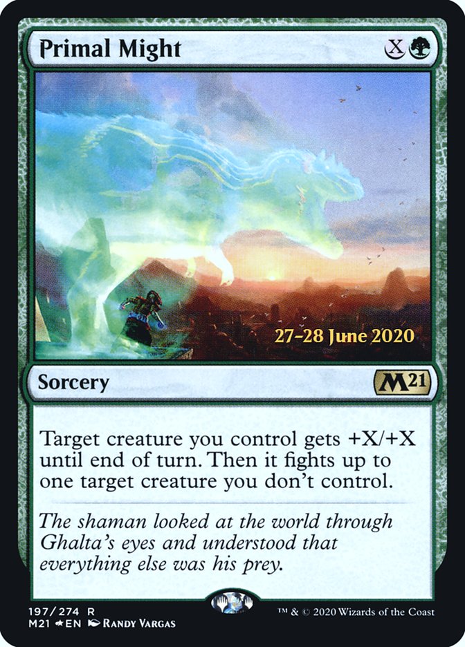 Primal Might  [Core Set 2021 Prerelease Promos] | Exor Games New Glasgow