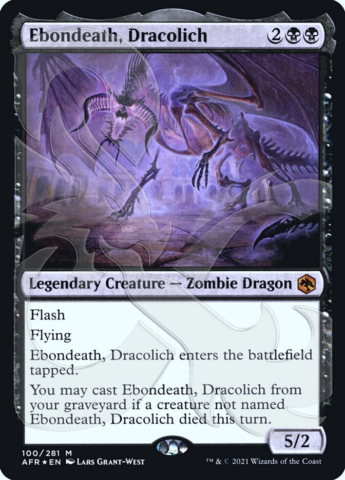 Ebondeath, Dracolich (Ampersand Promo) [Dungeons & Dragons: Adventures in the Forgotten Realms Promos] | Exor Games New Glasgow