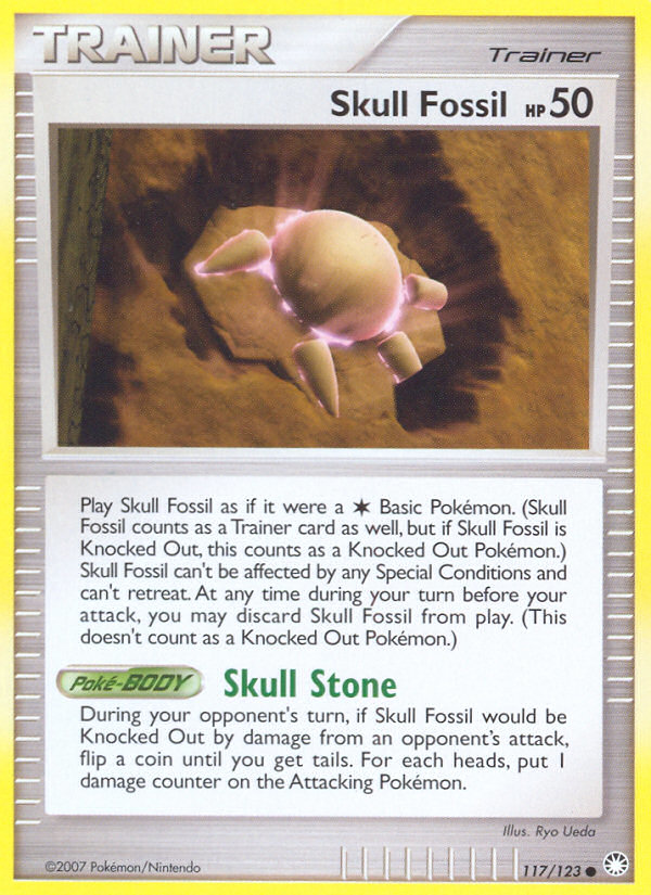 Skull Fossil (117/123) [Diamond & Pearl: Mysterious Treasures] | Exor Games New Glasgow