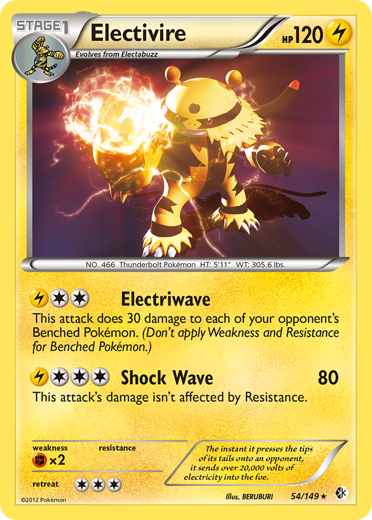 Electivire (54/149) [Black & White: Boundaries Crossed] | Exor Games New Glasgow