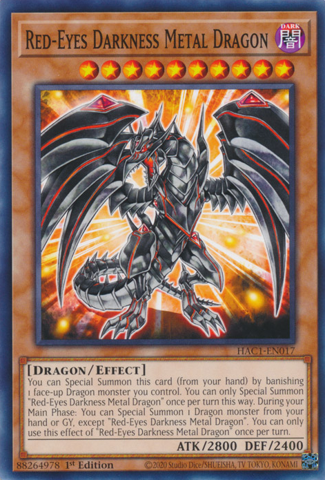 Red-Eyes Darkness Metal Dragon [HAC1-EN017] Common | Exor Games New Glasgow